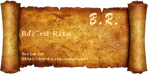 Bárd Rita névjegykártya